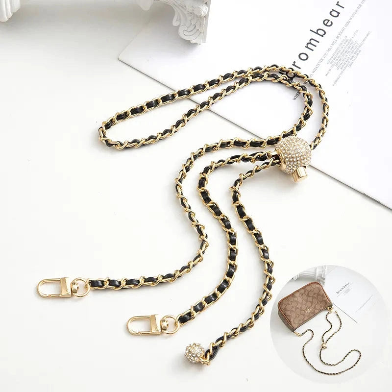 5 Pieces Alloy Solid Color Bag Chain Bag Straps