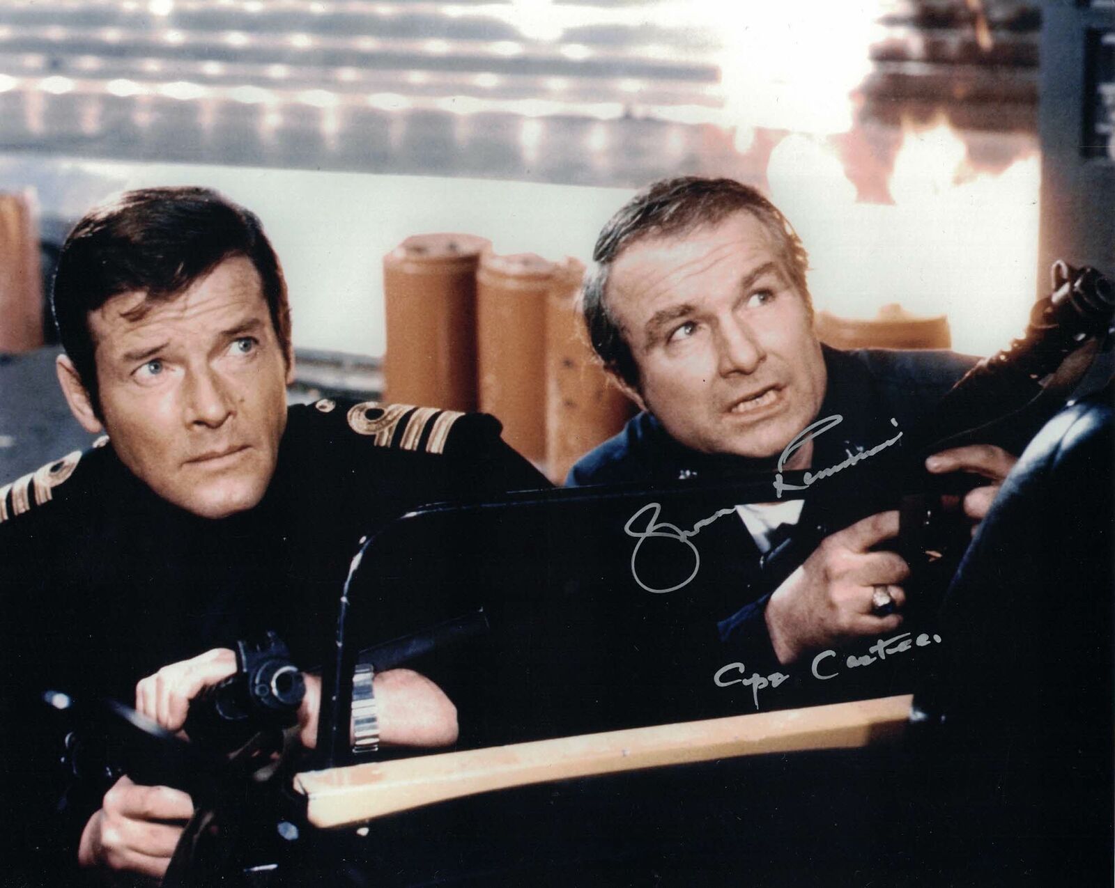 SHANE RIMMER - Cmdr Carter - The Spy Who Loved Me hand signed 10 x 8 Photo Poster painting