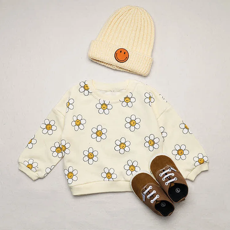 Baby Sunflower Smiley Sweatshirt