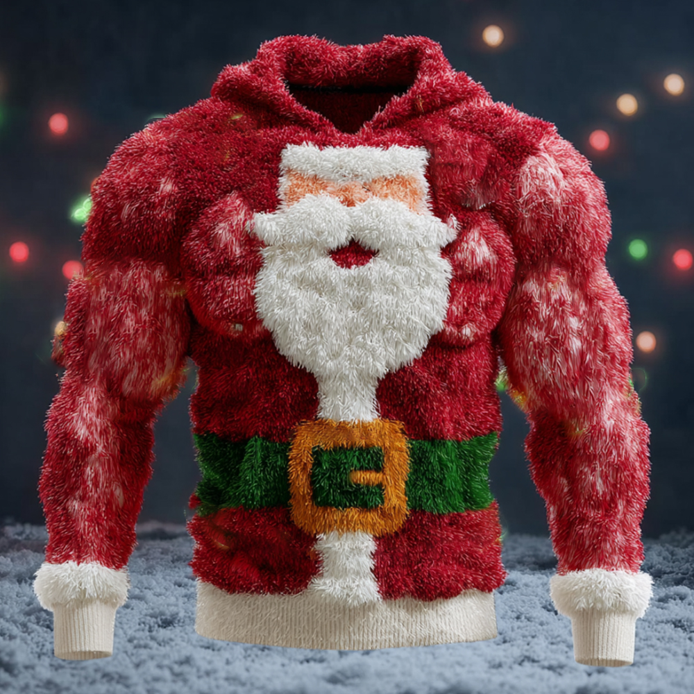 Funny Santa Claus Fleece Warmth Hoodie elevenforest