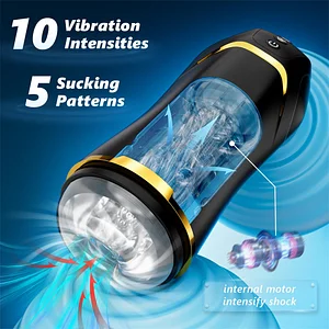 Automatic Male Masturbator, Male Sex Toys For Men With 10 Vibrating & 5 Sucking Modes