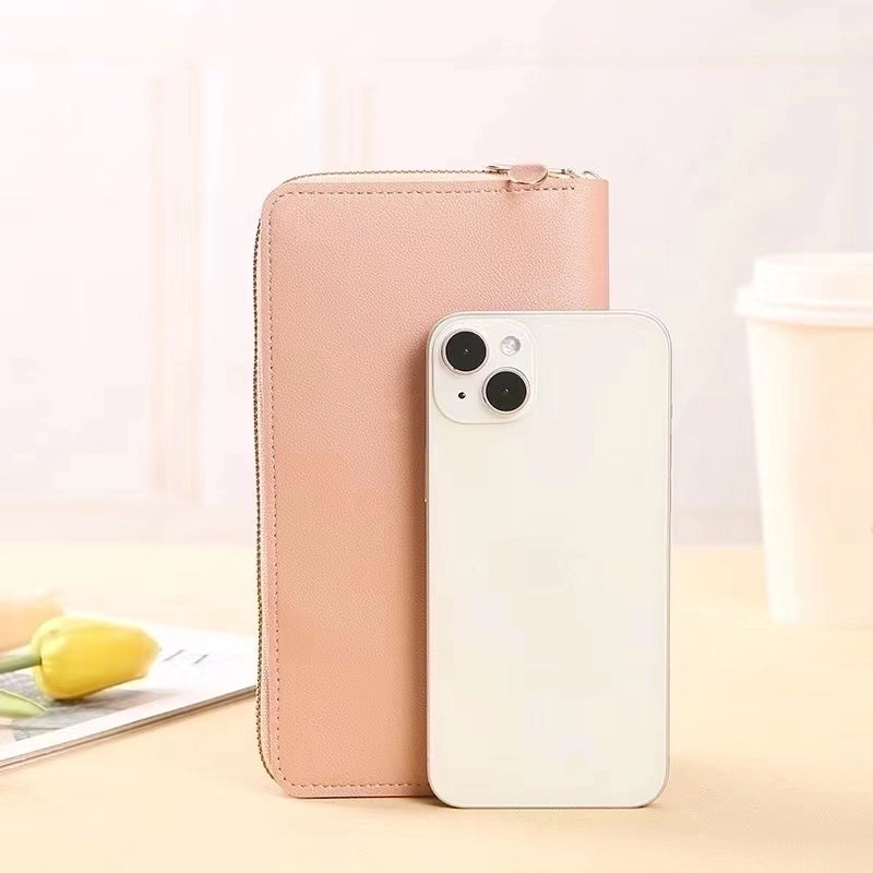 Women’s Pu Leather Solid Color Minimalist Square Zipper Shoulder Bag