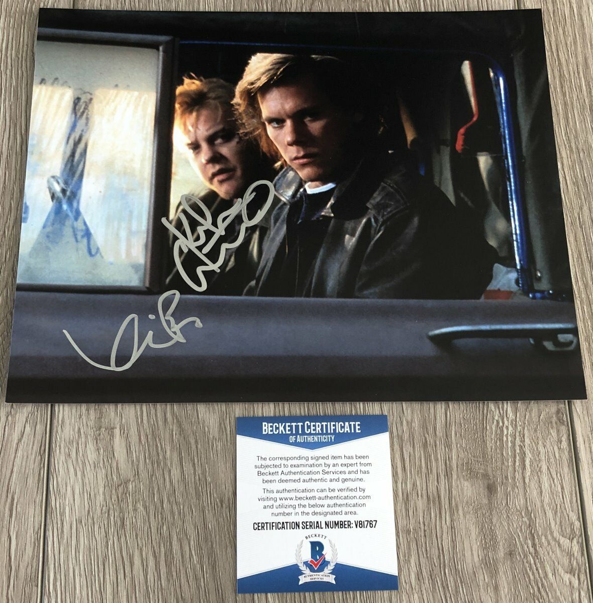 KEVIN BACON KIEFER SUTHERLAND SIGNED FLATLINERS 8x10 Photo Poster painting EXACT PROOF & BAS COA