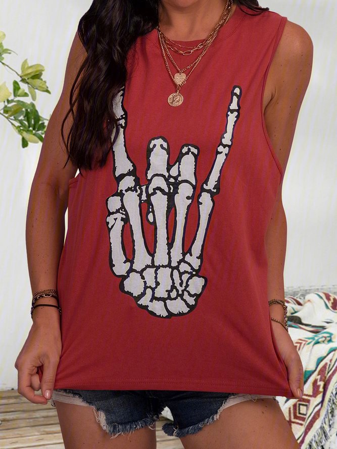 Casual Cotton Sleeveless Shirts T-shirts
