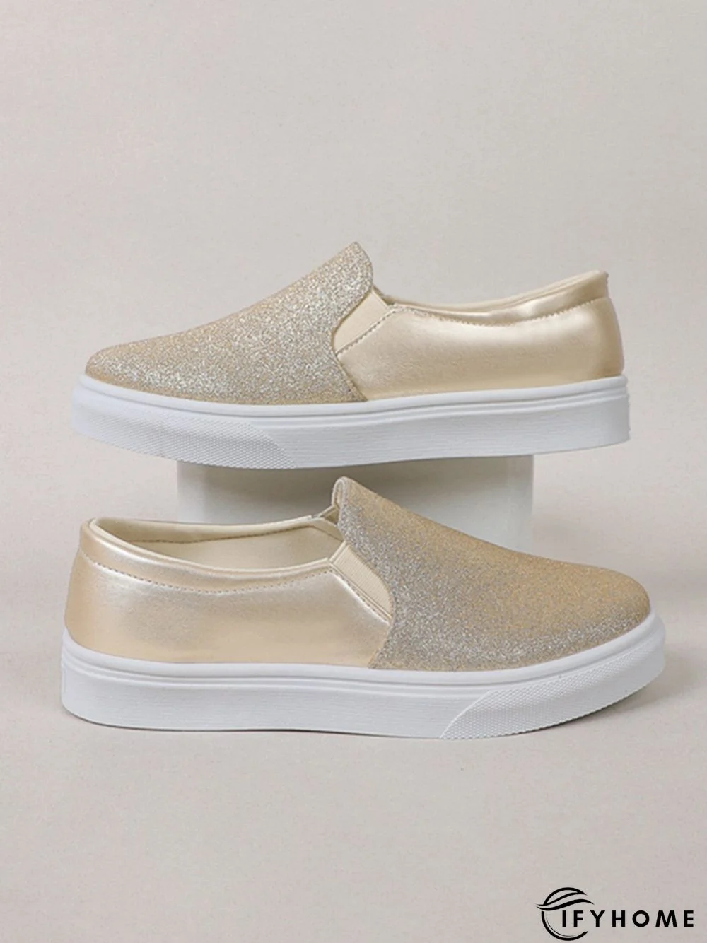Glitter Split Joint Slip On Casual Shoes | IFYHOME