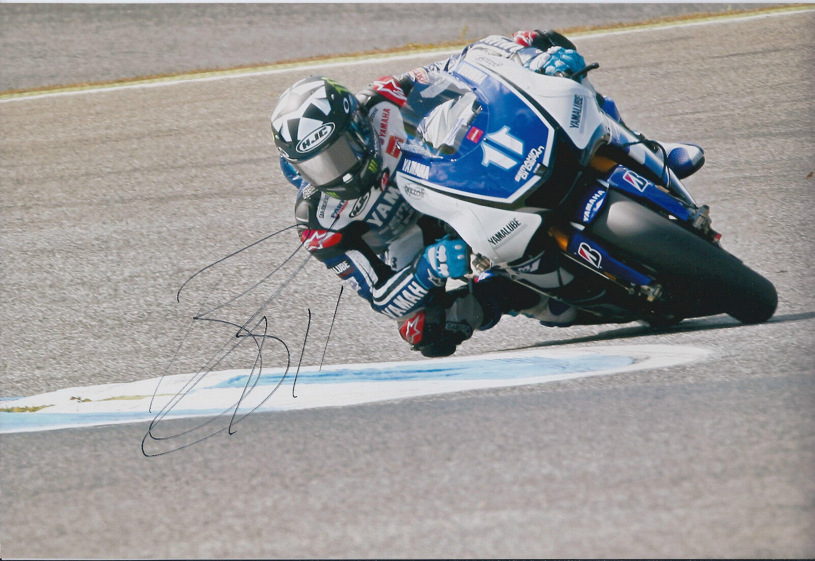 Ben Spies GENUINE SIGNED IN PERSON 12x8 Photo Poster painting AFTAL COA MotoGP Yamaha Autograph