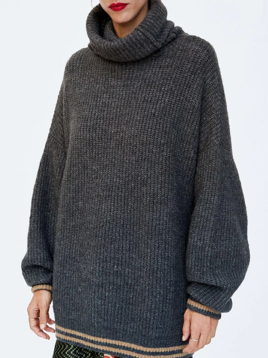 Casual Plus Size Long Sleeve Sweater | EGEMISS