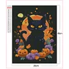 Diamond Painting -DIY Full Square Drill Halloween Cat（30*40CM)
