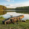 3 Layers Fishing Rod Case Portable Folding Fishing Pole Bag for Outdoor Fishing