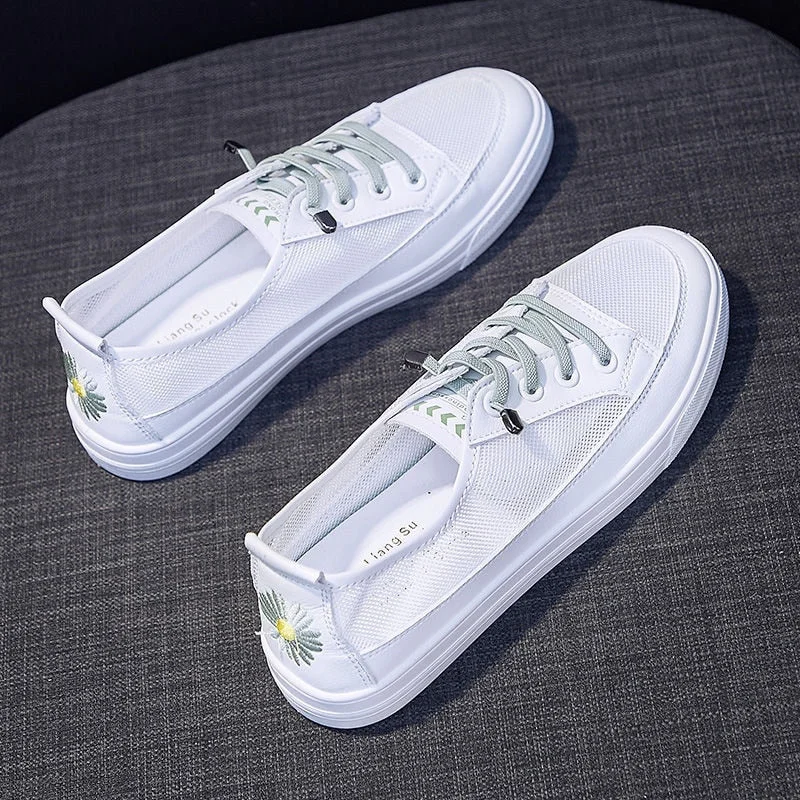 Comemore 2022 New demi-season slip-on Leather Loafers White Autumn Sneakers For Women spring Casual Fashion Ladies Flats Shoes