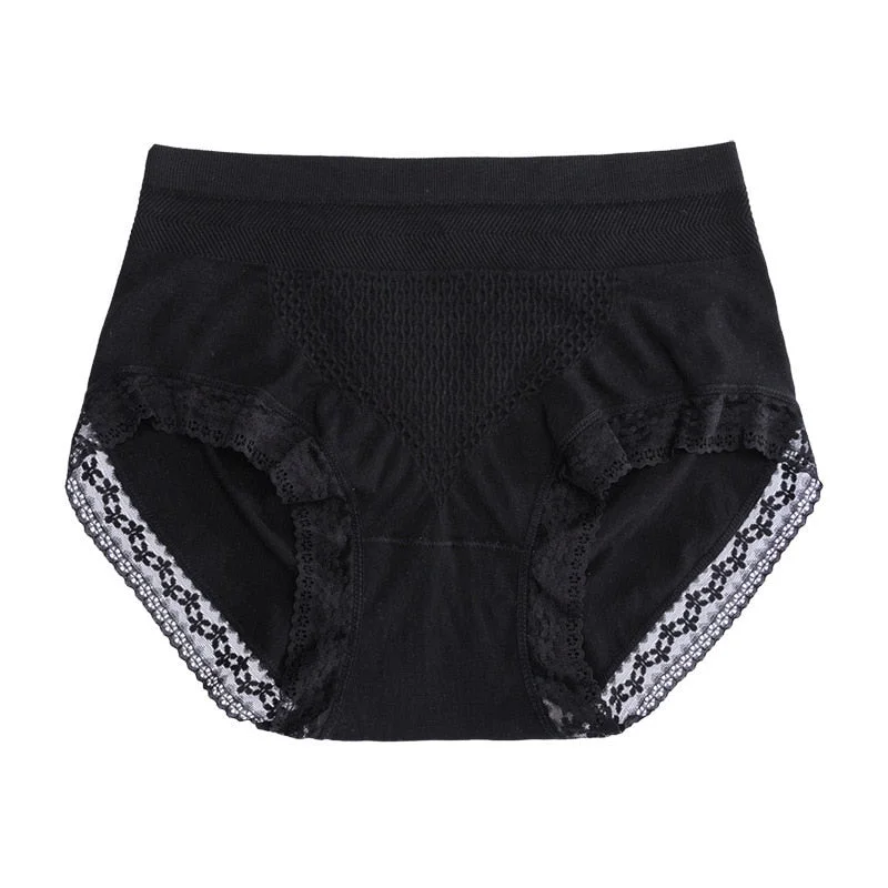 Women's Cotton Underwear New Sexy Lace Panties Mid Waist Soft Underpants Seamless Honeycomb Women's Briefs Female Lingerie