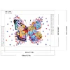 >SALE<5D DIY Partial Special Shaped Drill Diamond Painting Flower Butterfly 40x30cm