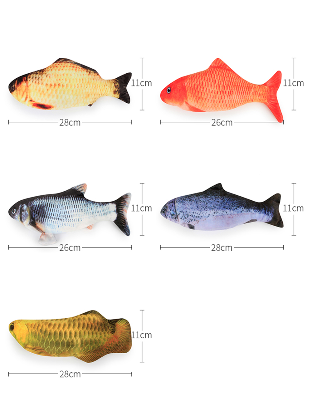 Electric pet Cat Toy Fish USB Charger Interactive ...