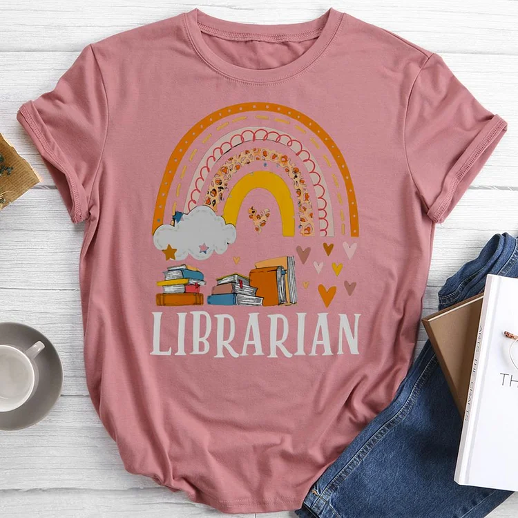 librarian Round Neck T-shirt-0021533