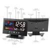 Digital LED Temperature Humidity Monitor Weather Forecast LED Table Alarm Clock