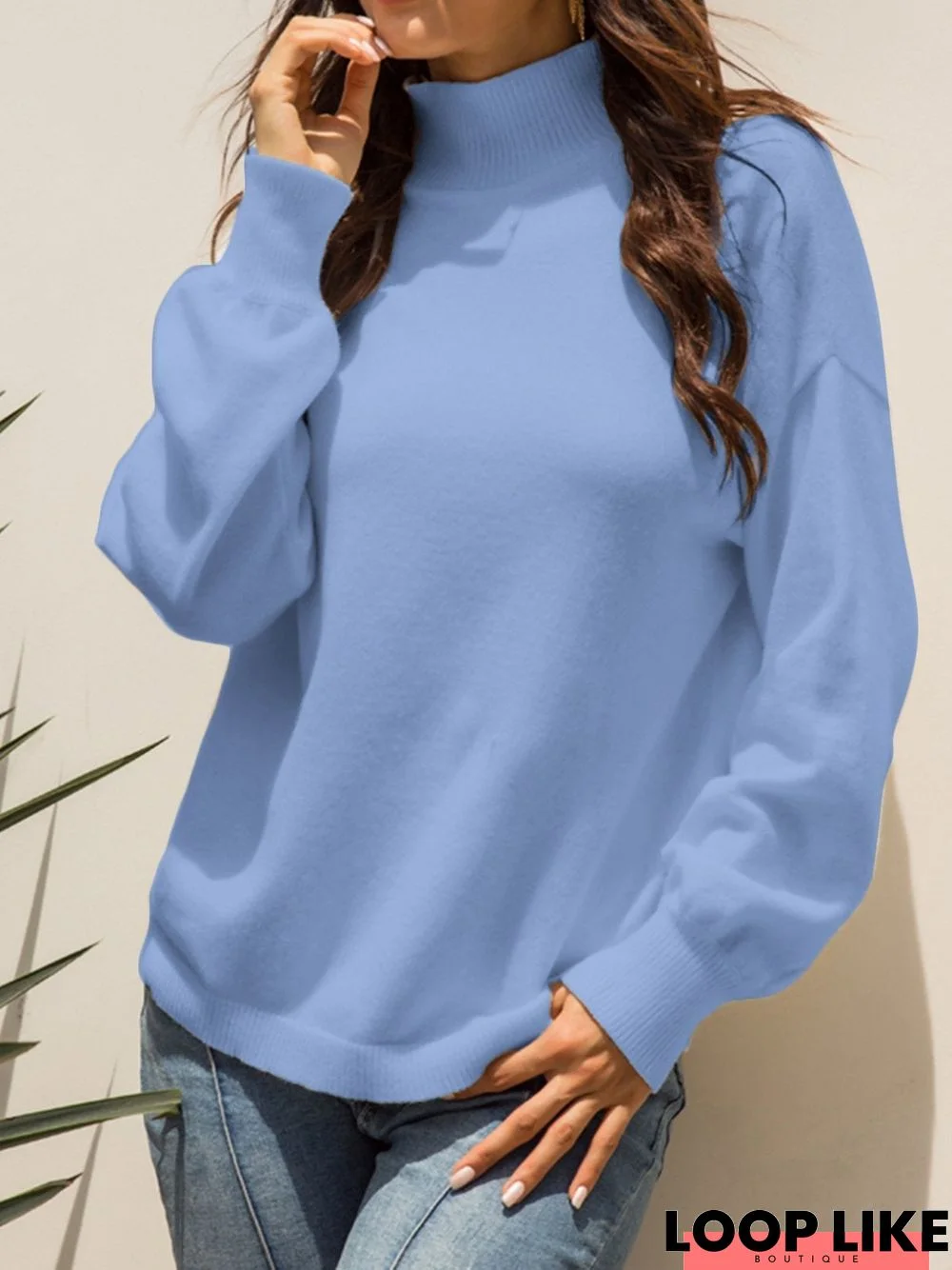 Casual Long Sleeve Shift Sweater