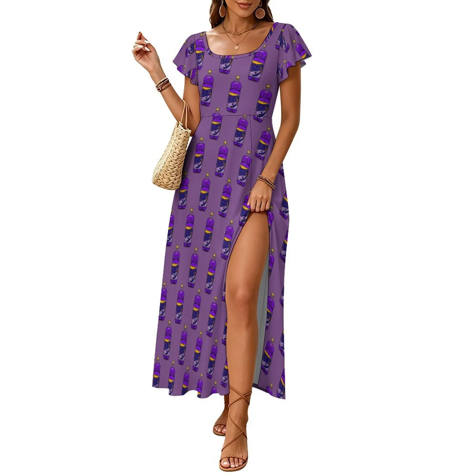 laundry evening dresses SFneewho® Women Elegant Party Dress Yo Soy Fabuloso Purple Laundry  Detergent Bottle Bohemian A-Line