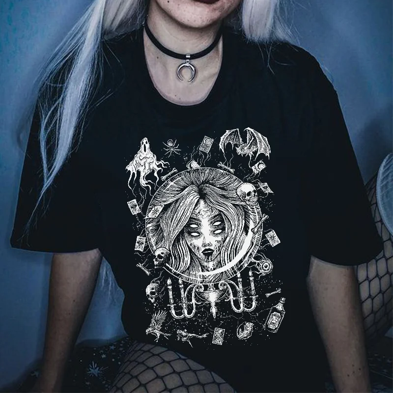 Fortune Teller Printed Women's T-shirt -  