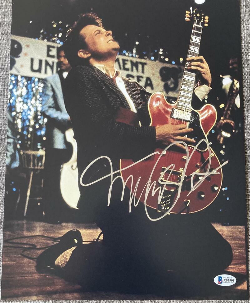 MICHAEL J. FOX SIGNED AUTOGRAPH - BACK TO THE FUTURE RARE 11X14 Photo Poster painting BECKETT 18