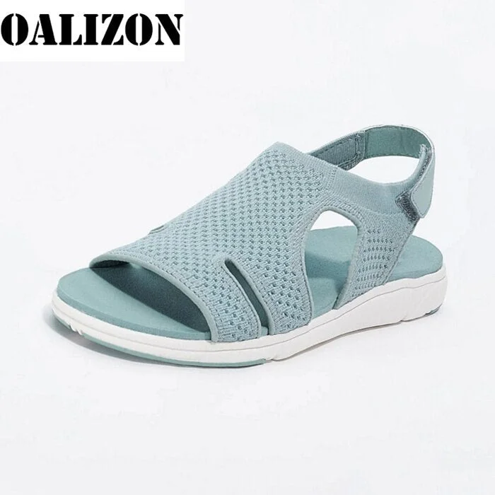 Summer New 2021 Women's Sandals Casual Shoes Women Female Ladies Soild Color Platform Sandalias Slip-On Casual Shoes Femme Woman