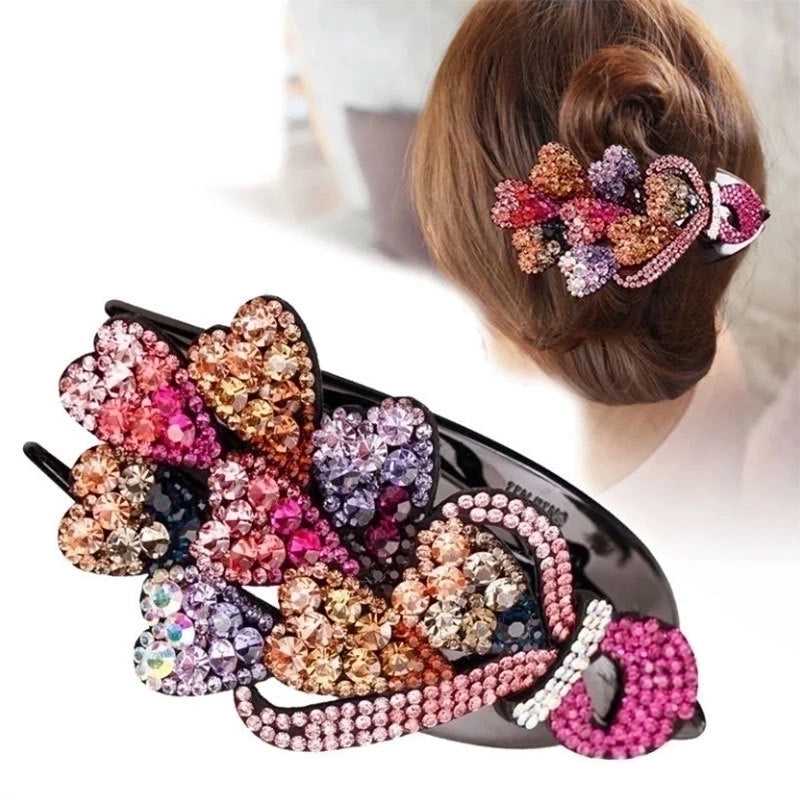 Glam Geometric Rhinestone Hair Clip