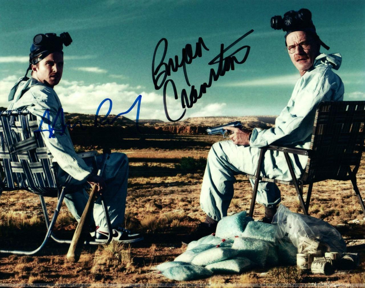 Bryan Cranston Aaron Paul signed 8x10 Picture autographed Photo Poster painting with COA