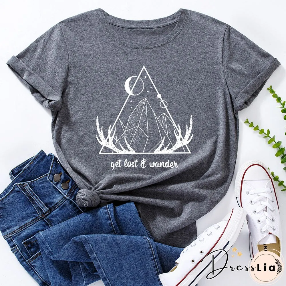 Graphic Tees For Women Cotton Short Sleeve Tee Woman T-Shirts Female Shirt Tops Summer
