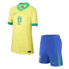 Brazil Home Kids Soccer Jerseys Kit Copa America 2024