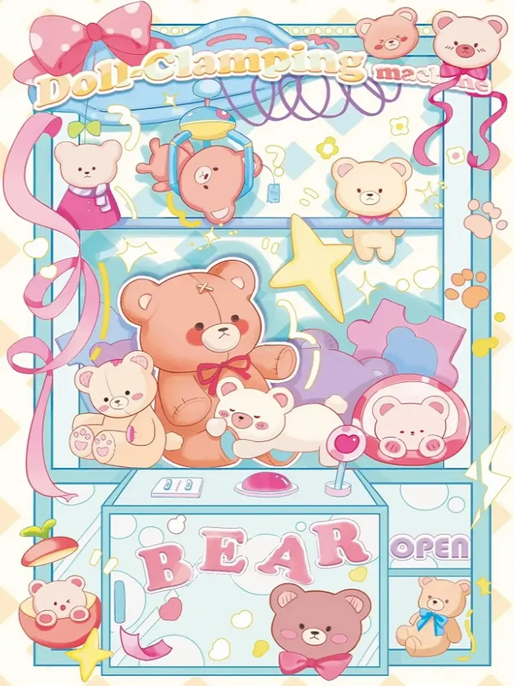 Full Round Diamond Painting 40*50cm - Cute Cartoon Bear Locker