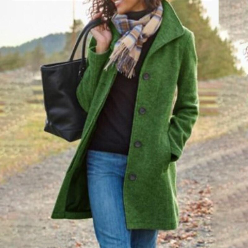 Women's Wool Coat Fall Pea Coat