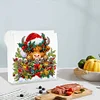 Acrylic Christmas Cow Double Sided Diamond Painting Paper Towel Holder