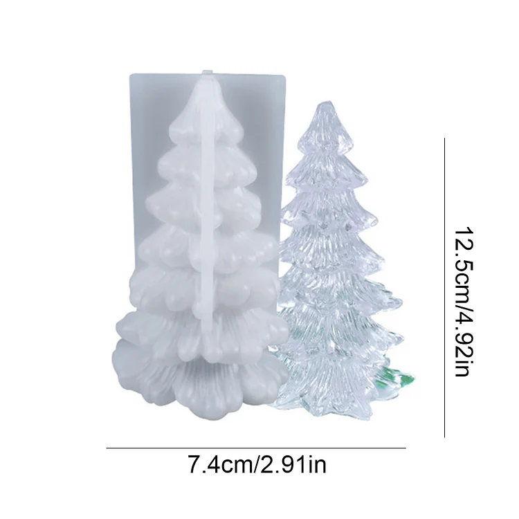 2Pcs Christmas Tree Ornaments Resin Silicone Molds for Christmas Table Decor