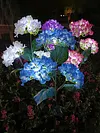 Solar LED Hydrangea Flower Light 10H Lighting Time Ground Plug Flower Light for Garden Pathway Patio Backyard Landscape Decor
