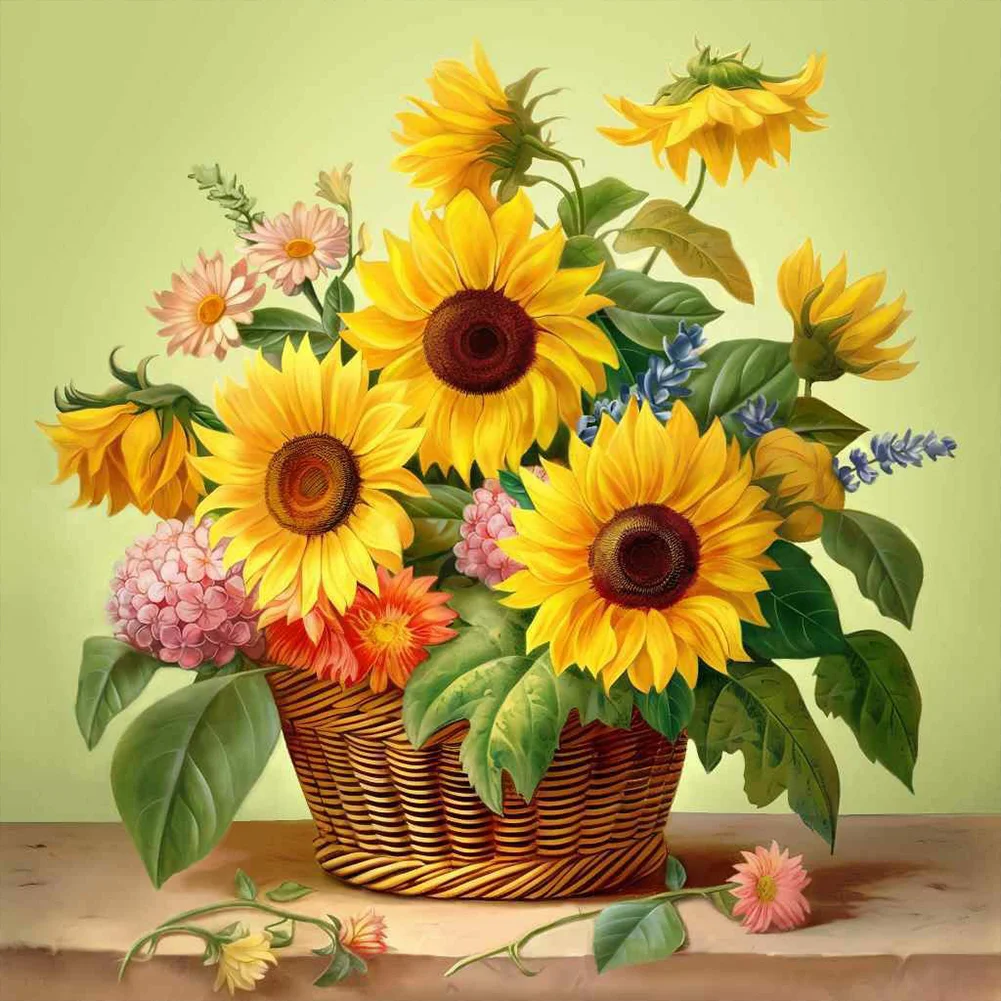 Diamond Painting - Full Round Drill - Sunflower(Canvas|30*30cm)