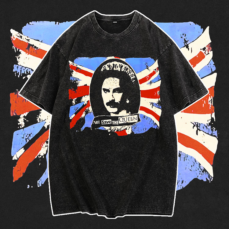 Davidhawaii100% Cotton Casual Soft and Comfortable Band Print Rock Vintage Street Tee - 100% Cotton