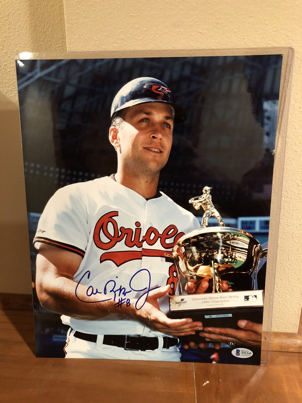 Cal Ripken Jr. Home Run Derby Signed Autographed 11x14 Glossy Beckett BAS