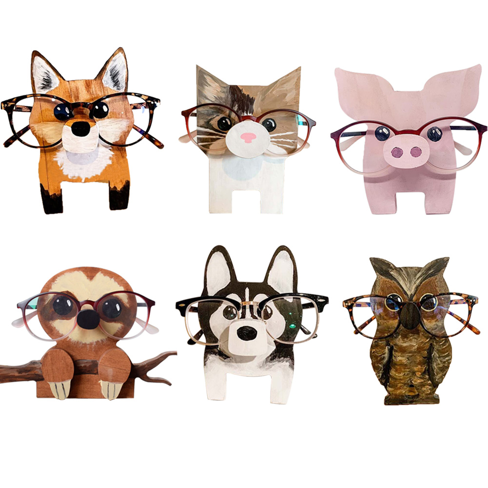 

Cute Animal Glasses Rack Wood Eyeglasses Spectacle Holder Display Stand, 501 Original