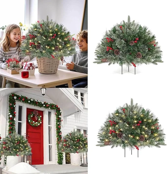 🎄Early Christmas Sale 49% OFF🔥Pre-lit Artificial Christmas Tree Feel Real Urn Filler