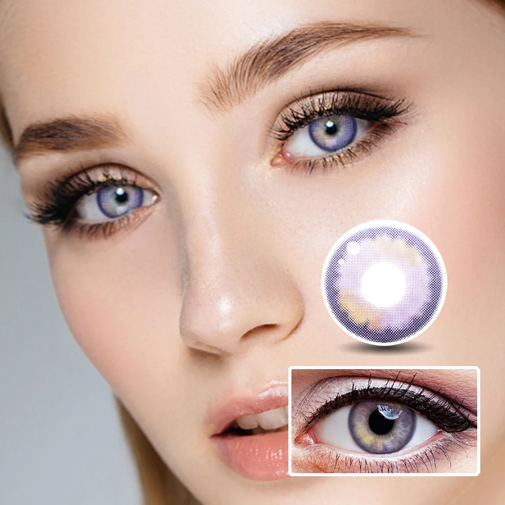 NEBULALENS Naked Cherry Yearly Prescription Colored Contact Lenses NEBULALENS