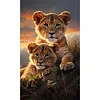 Tiger-11CT Stamped Cross Stitch 40*65cm tapestrymarket