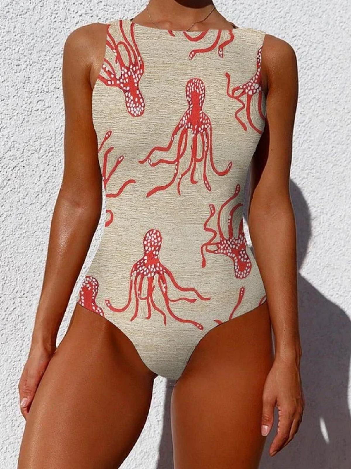 Octopus Printed One-Piece Swimsuit