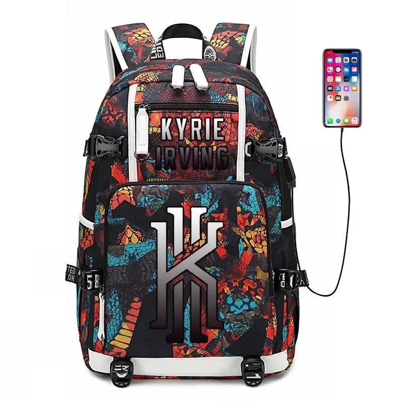 Buzzdaisy Brooklyn Basketball Nets #12 USB Charging Backpack School NoteBook Laptop Travel Bags