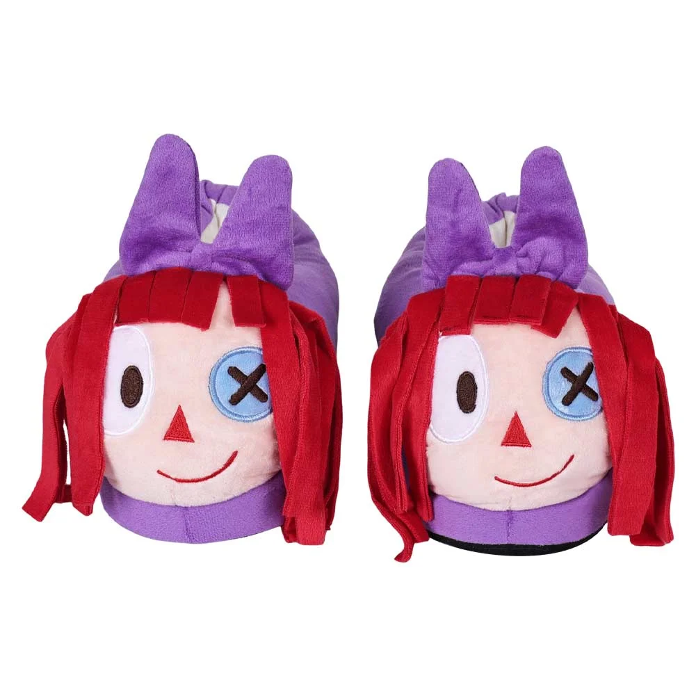 TV The Amazing Digital Circus 2023 Ragatha Purple Plush Slippers Cosplay Accessories Halloween Carnival Props