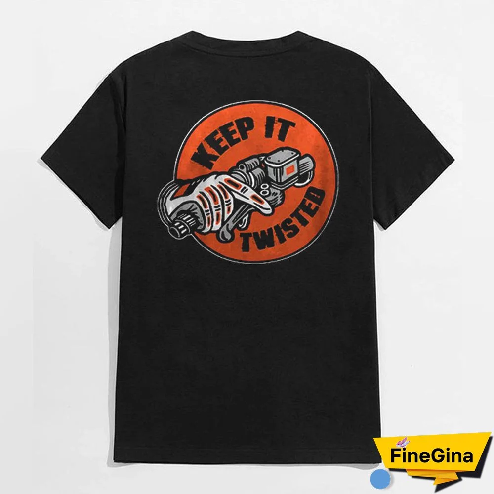 Black KEEP IT TWISTED Motor Head Graphic Black Print T-shirt