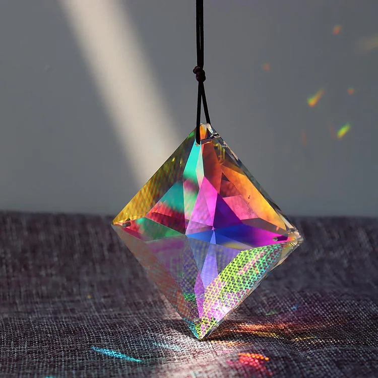 Crystals Prism Rainbow Maker Hanging Light Catcher Pendant Craft Decor (C)