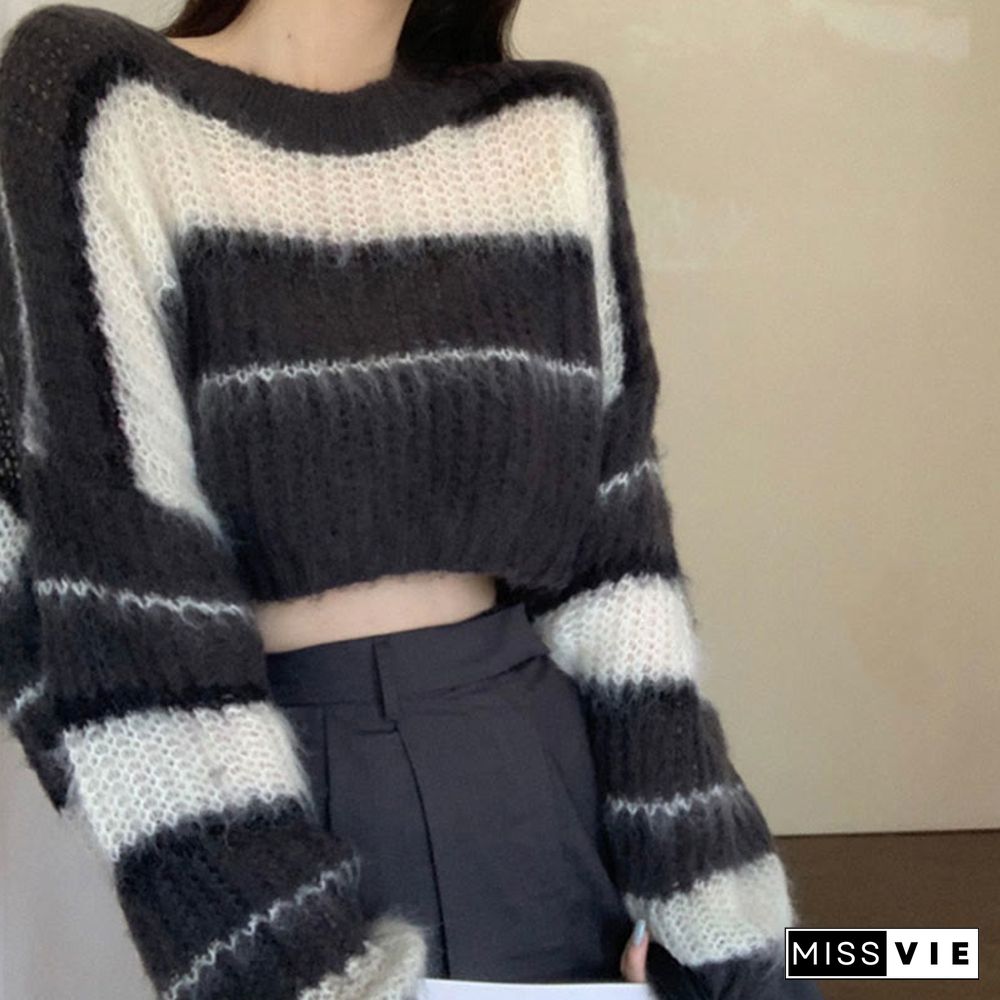 Chic Stripe Colorblock Sweater