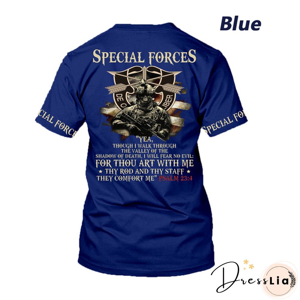 Special Forces Yea Though I Walk Through The Valley of The Shadow of Death T Shirt