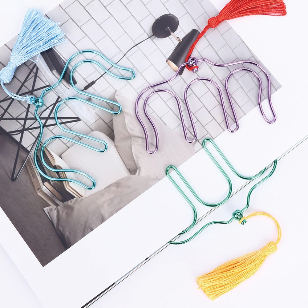 저널세이 1개 악보 탭 클립 전기 도금 금속 북마크