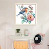 Flowers And Birds-18CT Counted Cross Stitch 20*20cm/7.87*7.87in
