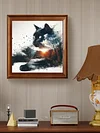 (US Only)Paint By Numbers Kit On Canvas DIY Oil Art Cat Picture Home Wall Decor40x40cm